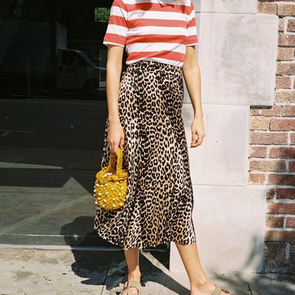 Ganni Women's Blakely Silk Maxi Skirt - Leopard, XS/4, Excellent Condition - Picture 4 of 8